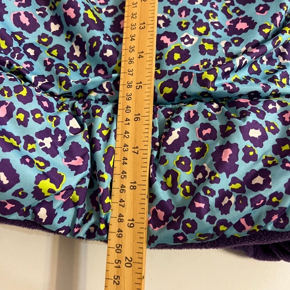 Pink Platinum Girls Hooded Leopad Print Jacket Coat Blue Purple Size 6X - Picture 9 of 11
